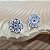 Brincos Flor com Pedra Vermelha Prata 925 - BPR390 - Imagem 1