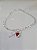 Pulseira com Pingente Coração Crucifixo Prata 925 - 18cm - PPR253 - Imagem 2