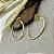 Brincos Argolas Fio Quadrado Semijoias 18k  30mm - MB515 - Imagem 2