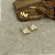 Brincos crucifixo com Pedras Semijoias 18k 8mm - MB704 - Imagem 2
