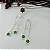 Brincos  Feminino com Pedras Verde Prata 925 - 36mm - BPR511 - Imagem 1