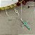 Gargantilha Crucifixo Cravejado com Zircônias Verde  Prata 925 - CPR584 - Imagem 1