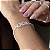 Pulseira Riviera com Pingentes Quadrados Prata 925 - 17+3cm - PPR436 - Imagem 1