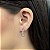 Brincos Quadrados com Zircônias Prata 925 - 20mm - BPR658 - Imagem 1