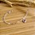 Pulseira com Coração Pedra Rosa Prata 925 - PPR476 - Imagem 2