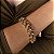 Bracelete Bolas Trabalhadas Semijoia1 8k - MP493 - Imagem 1