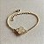 Pulseira Trevo com Pingente Resinado Semijoias 18k - MP601 - Imagem 2