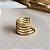 Anel com 3 Filetes Cravejados com Zircônias Semijoias 18k - MA118 - Imagem 2