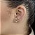 Brincos Flor Cravejada com Zircônias Semijoias 18k - MB887 - Imagem 1
