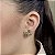 Brincos Quadrados Detalhes com Zircônias Semijoias 18k - MB859 - Imagem 1