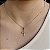 Gargantilha com Crucifixo Cravejado Semijoias 18k - MC772 - Imagem 1
