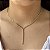 Gargantilha Gravata Cravejada com Zircônias Semijoias 18k - MC673 - Imagem 1