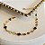 Pulseira com Pedras Pretas Semijoia18k - MP558 - Imagem 2