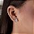 Brincos Gota com Zircônias Prata 925 Resina Rosa - BPR798 - Imagem 1