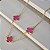 Choker com Trevos Rosa Resinados Semijoias 18k - MC849 - Imagem 2