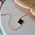 Pulseira com Trevo Preto Resinado Semijoias 18k - MP606 - Imagem 2