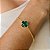 Pulseira com Trevo Verde Semijoias 18k - MP610 - Imagem 1