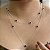 Colar 5 Trevos Preto Resinados 60+5cm Prata 925 - CPR782 - Imagem 3