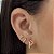 Argolas Detalhe Coração com Zircônia Semijoias 18k - MB1227 - Imagem 2