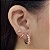 Argolas com Pedra de Zircônia Semijoias 18k - MB1200 - Imagem 2