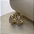 Argolas Luxo Cravejadas Semijoias 18k - M5B10 - Imagem 2