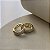 Argolas Glamuor com Zircônias Semijoias 18k - M5B11 - Imagem 2