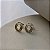 Brincos Oval Cravejado Semijoias 18k - M5B78 - Imagem 2
