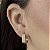 Argolas Ovais Cravejadas com Zircônias Semijoias 18k - M5B04 - Imagem 1