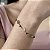 Pulseira Flor com Bolinhas Pretas Semijoias 18k - MP754 - Imagem 1