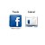Berloque Separador Facebook Resinado Prata 925 -  PD124 - Imagem 1