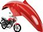 PARALAMA DIANTEIRO VERMELHO FACTOR125 2009 A 2013 - Imagem 2