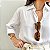 Camisa Feminina Branca Viscolinho Eloa - Imagem 6