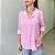 Camisa Liz Listrada Rosa - Imagem 1