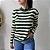 Blusa Listrada Manga Longa Fabí - Imagem 3