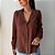 Camisa Feminina Eloá Marrom - Imagem 1