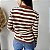 Blusa Listrada Manga Longa Fabí Caramelo - Imagem 2