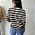 Blusa Listrada Manga Longa Fabí Marrom - Imagem 2