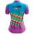 CAMISA CICLISMO FEMININA MOUNTAIN BIKE MANGA CURTA AUTISMO QUEBRA CABEÇAS COLORIDO - Imagem 2