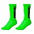 MEIA CANO ALTO CICLISMO MOUNTAIN BIKE ACADEMIA VERDE CLARO RISCOS - Imagem 1