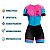 MACAQINHO CICLISMO FORRO GEL ROUPA FEMININA ROSA AZUL RKC MODELO 37 - Imagem 3