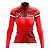 CAMISA CICLISMO FEMININO MOUNTAIN BIKE MANGA MANGA LONGA BATIMENTOS VERMELHO - Imagem 1