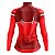 CAMISA CICLISMO FEMININO MOUNTAIN BIKE MANGA MANGA LONGA BATIMENTOS VERMELHO - Imagem 2