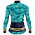 CAMISA CICLISMO FEMININA MOUNTAIN BIKE MANGA LONGA BIKE AZUL CELESTE - Imagem 2