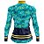 CAMISA CICLISMO FEMININA MOUNTAIN BIKE MANGA LONGA BIKE AZUL CELESTE - Imagem 2
