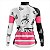 CAMISA CICLISMO FEMININA MOUNTAIN BIKE MANGA LONGA BORBOLETAS BRANCA - Imagem 2