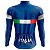CAMISA CICLISMO MASCULINA MOUNTAIN BIKE MANGA LONGA ITALIA BANDEIRA NO PEITO - Imagem 2