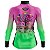 CAMISA CICLISMO FEMININA MANGA LONGA AUTISMO ÁRVORE ROXO E VERDE - Imagem 2