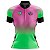 CAMISA CICLISMO FEMININA MOUNTAIN BIKE MANGA CURTA CORAÇÃO ROXO E VERDE UV+50 *SEM TROCA* - Imagem 1