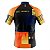 CAMISA CICLISMO MASCULINA MOUNTAIN BIKE MANGA CURTA LISTRADA PRETO E LARANJA - Imagem 2