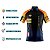 CAMISA CICLISMO MASCULINA MOUNTAIN BIKE MANGA CURTA LISTRADA PRETO E LARANJA - Imagem 3